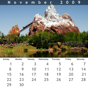 November 2009 Jewel Case Calendar