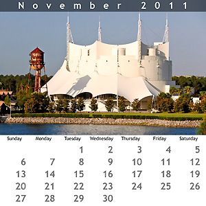 November 2011 Jewel Case Calendar
