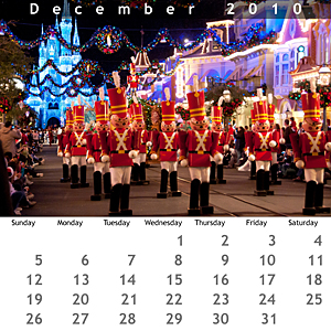 December 2010 Jewel Case Calendar
