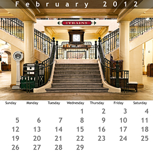 February 2012 Jewel Case Calendar