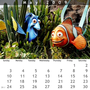 May 2009 Jewel Case Calendar