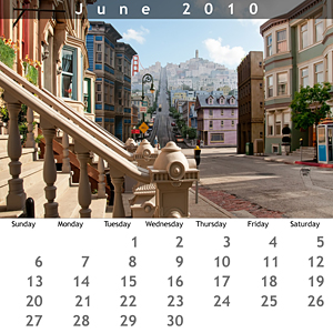 June 2010 Jewel Case Calendar