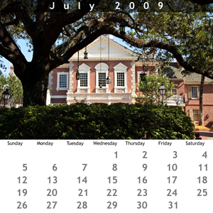 July 2009 Jewel Case Calendar