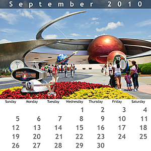 September 2010 Jewel Case Calendar