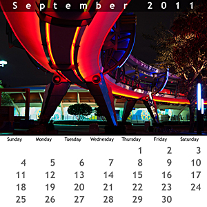 September 2011 Jewel Case Calendar