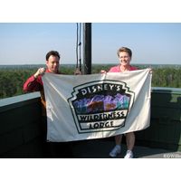 Jack and Linda with the Wilderness Lodge Flag